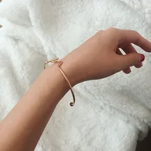 Браслеты LISMLISM для женщин, однослойный волнистый геометрический браслет-цепочка, персонализированные регулируемые зеркальные Ручные украшения для женщин