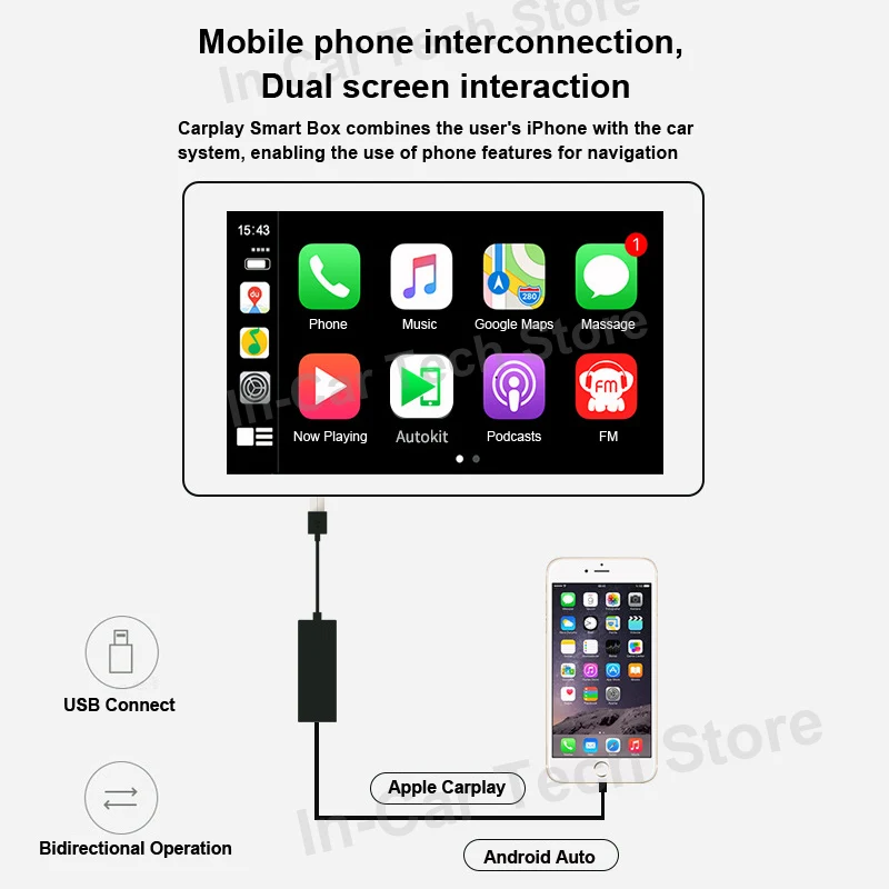 Carlinkit 5V USB Smart Link Apple CarPlay Dongle для Android навигационного плеера 5V USB Carplay Stick с Android Auto