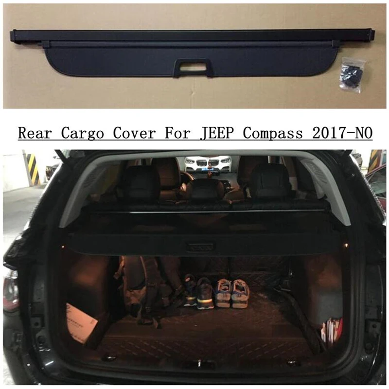 

Для JEEP Compass 2017 2018 2019 2020 2021 задняя крышка для груза разделительная занавеска экран затенение для багажника защитный экран автомобильные аксессуары