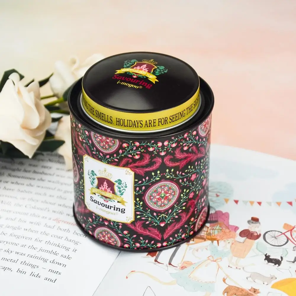 

European Flower Medium Arched Double Cover Tea Cans Tin Box Metal Storage Box Candy Coffee Organizer Food Container