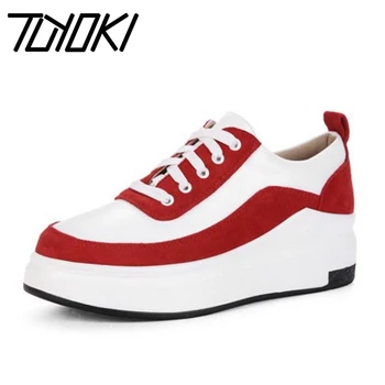 

Tuyoki Size 31-43 Simple Office Wedges Shoes Women Cross Strap Mixed Color Trifle Pumps Lace Up Wedges Shoes Women Footwears