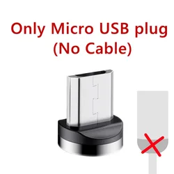 Magnetic Charging Cable with Micro USB & Type C Connectors for Android Mobile Phones (Only plug For Micro)