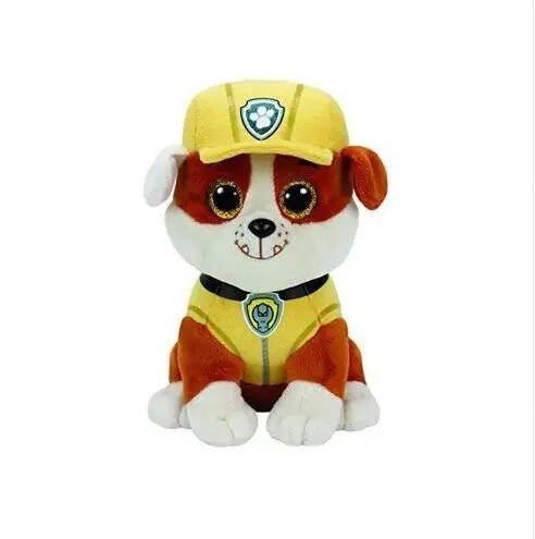 Ty Paw Patrol плюшевые игрушки животных Эверест Рокки Marshall Скай зума щебень погоня трекер собака кукла 15 см - Цвет: Rubble