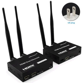 

200m HDMI Extender Transmitter Set Adapter WIFI Electronic Signal Send Loop Out Wireless Receiver Home Audio Video Portable TV