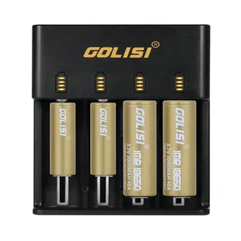 

GOLISI O2 O4 2 Slots 2A Smart Battery Charger Fast Charging for Li-ion 18650 26650 AA AAA Ni-MH NI-CD Rechargeable Batteries
