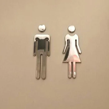 

Toilet /Loo /Bathroom /Restroom /WC Door Wall Sign Signage MAN & WOMAN Board Prompt Sign Wall Doors Decor Accessories