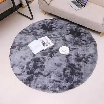 

160cm Fluffy Round Rug Carpets for Living Room Decor Faux Fur Rugs Kids Room Long Plush Rugs for Bedroom Shaggy Area Rug Mats
