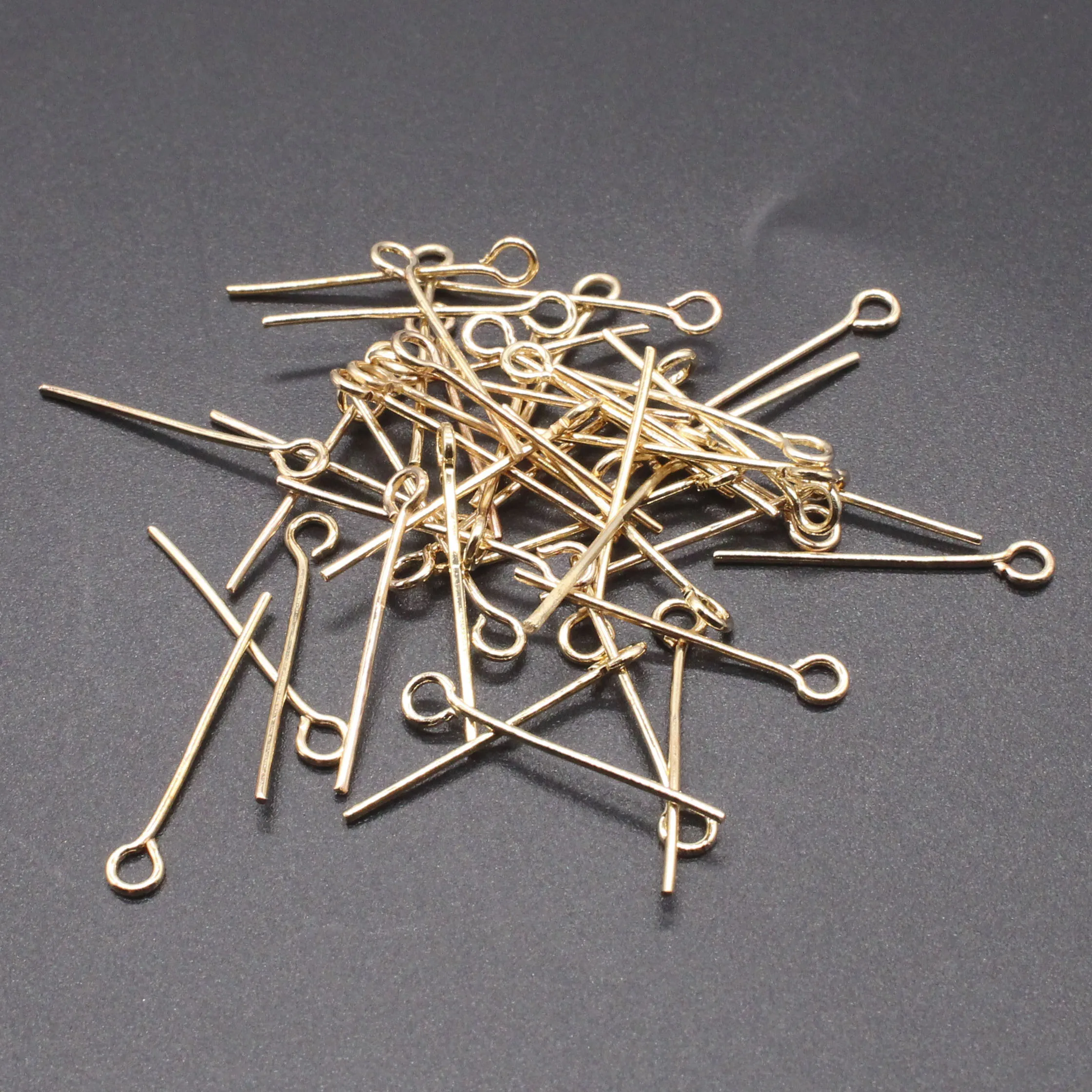 16 18 20 22 24 26 28 30 32mm Eye Head Pins Classic 6 Colors Plated Eye Pins  for Jewelry Findings Making DIY Earring Accessories