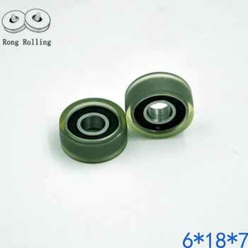 

Polyurethane rubber-coated bearing 696RS,sliding nylon rollers,Equipment wheel,door pulley beaing 696RS bearing bore 6mm.