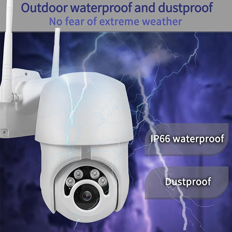 1080P Outdoor IP Camera Wireless WiFi Camera Auto Tracking PTZ Night Vision Waterproof Security Camera Surveillance