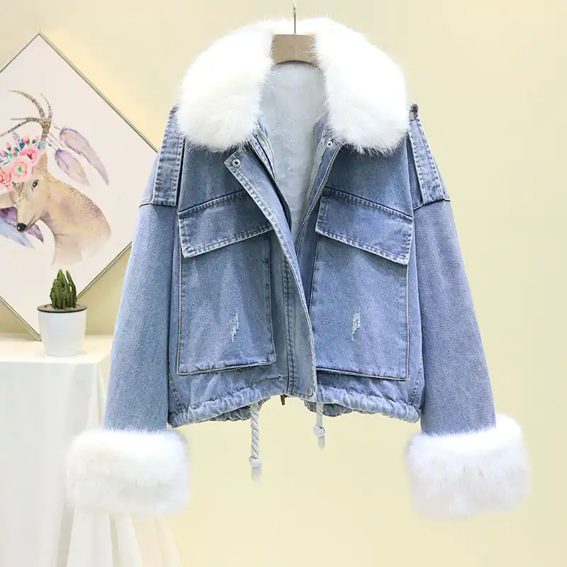 denim parka womens