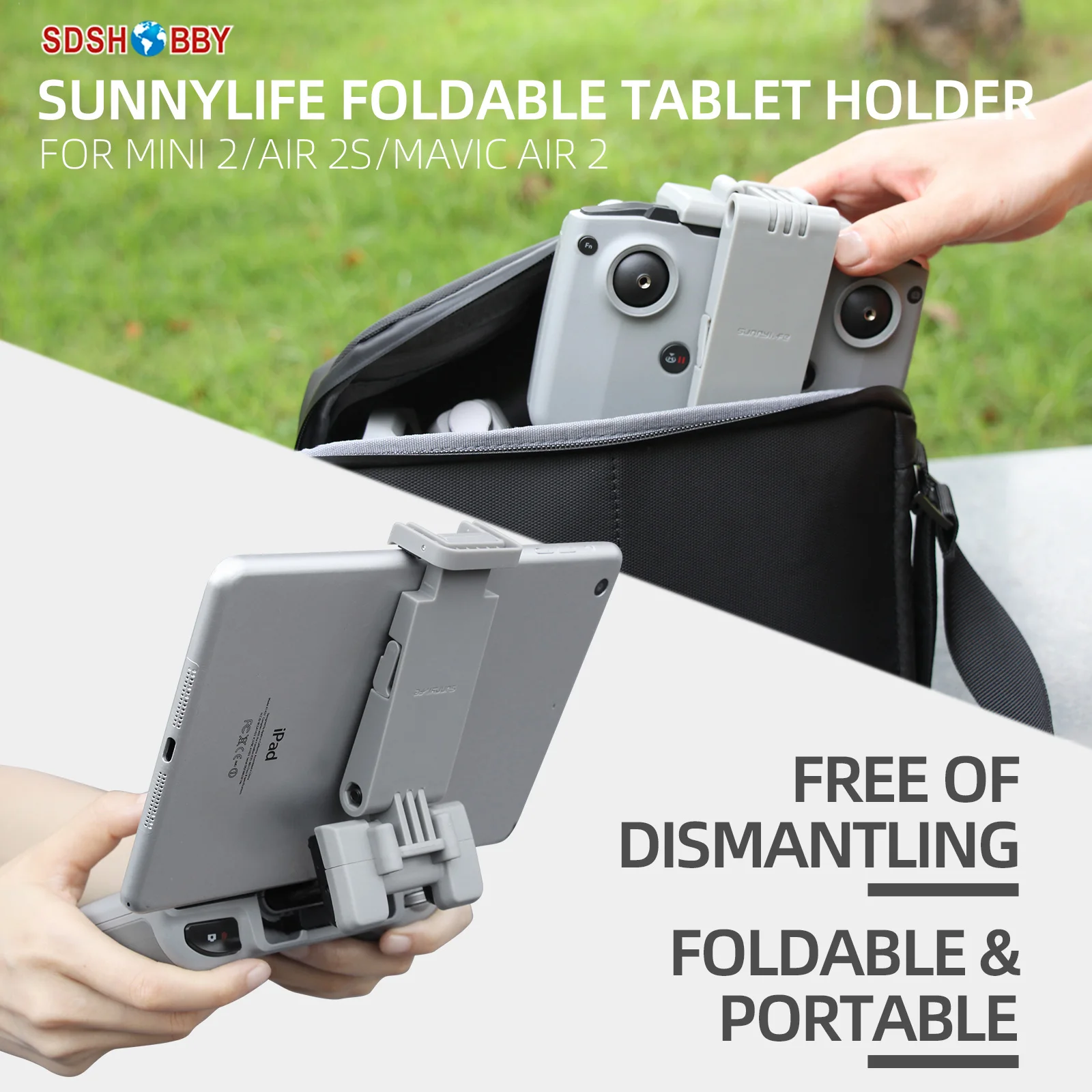 Sunnylife Tablet Holder Foldable Portable Bracket Clip for Mini 2/Air 2S/Mavic Air 2 Remote Controller | Игрушки и хобби
