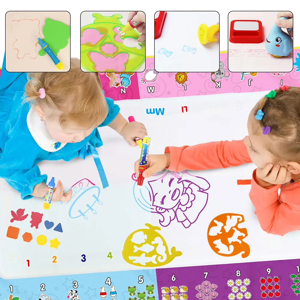 Water Drawing Mat With 2 Pen Painting Mat Toys For Baby Kids Set