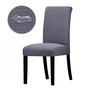 

Knitted Diagonal Waterproof Jacquard Chair Cover Stretch Chair Covers Removable Washable Universal Size Dining Seat Covers Home
