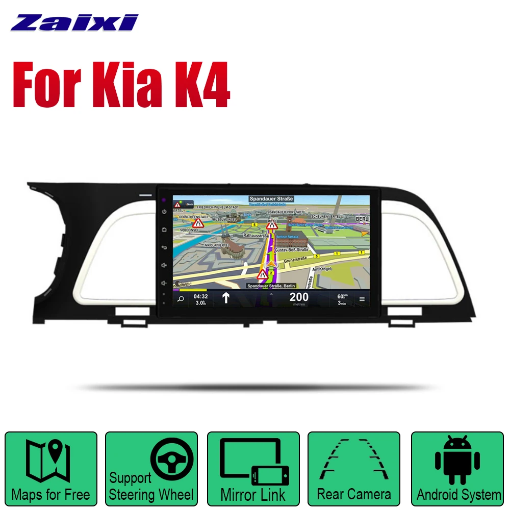 Автомагнитола ZaiXi 2 Din Android автомобильный плеер для Kia K4~ gps Навигация BT Wifi карта мультимедийная система стерео