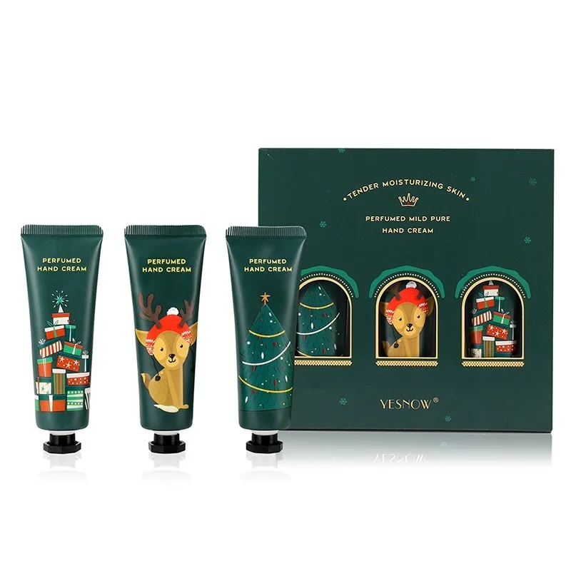 

Lovely Christmas Hand Cream Gift Box Prevent Wrinkles Firm Elastic Cedarwood Essential Oil Prevent Pigment Hand Cream Hydrate