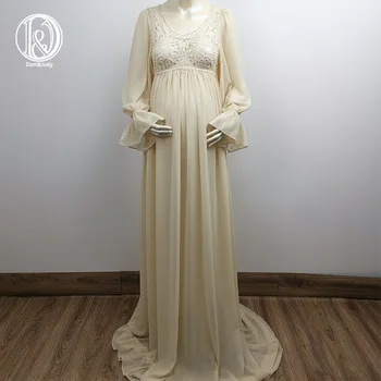 

Don&Judy Boho Chiffon Maternity Photography Props Dresses Pregnancy Dress Clothes For Pregnant Women Maxi Maternity Party Gown