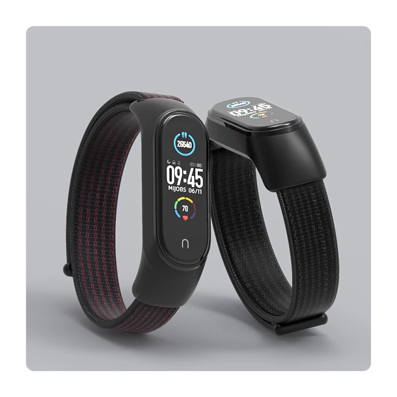 Nylon Strap For xiaomi mi band 6 Bracelet watchband pulsera correa Strap Miband Bracelet Wristband Sport loop Mi band 5 4 3