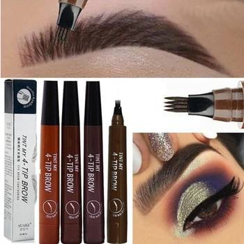 

Microblading Tattoo Eyebrow Pen Waterproof Fork Tip Eyebrow Pencil Long Lasting 5 Colors Nude Fine Sketch Liquid Eye Brow Pencil