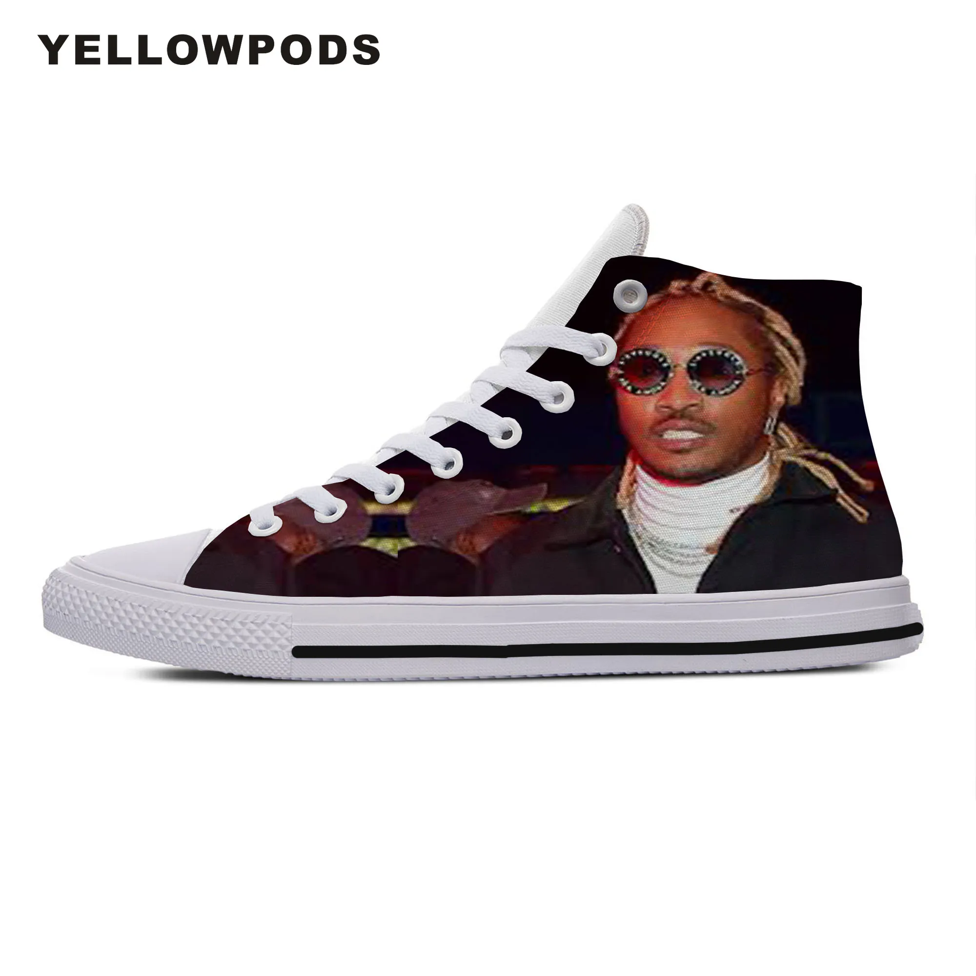 

Customized Running Shoes Hot Cool High Handiness For Man Woman Hip Hop Rap Future Cute Cartoon Custom Sneakers White