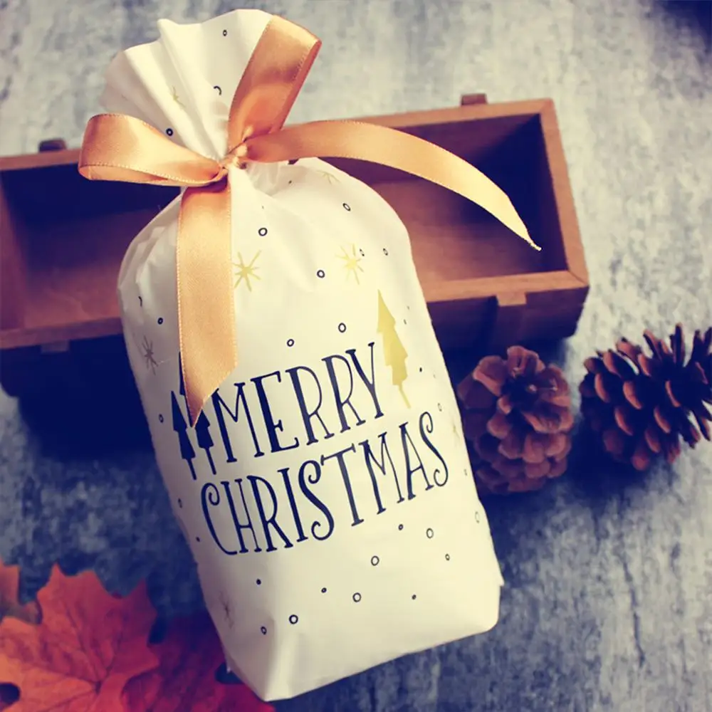 Christmas Gift Bags Plastic Xmas Tree Deer Candy Bag Wedding Party Decorations christmas gift bags gift bags