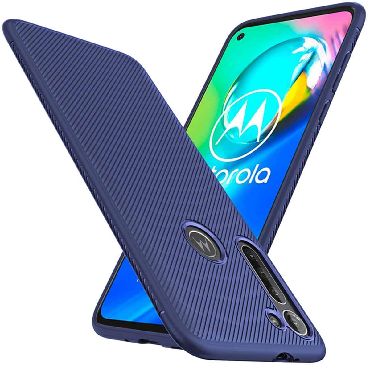 Чехол для Motorola Moto G8 Power мягкий тонкий термополиуретановый текстурированный