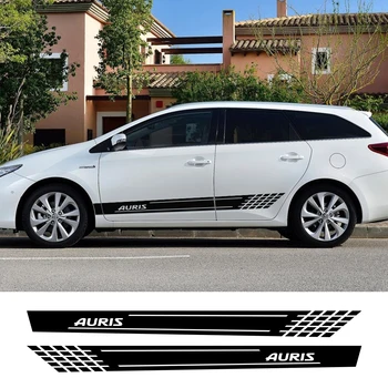 

Car Door Long Side Skirt Sill Racing Stripes Decal Sticker For Toyota Auris Auto Sport Styling Decals Car External Accessories