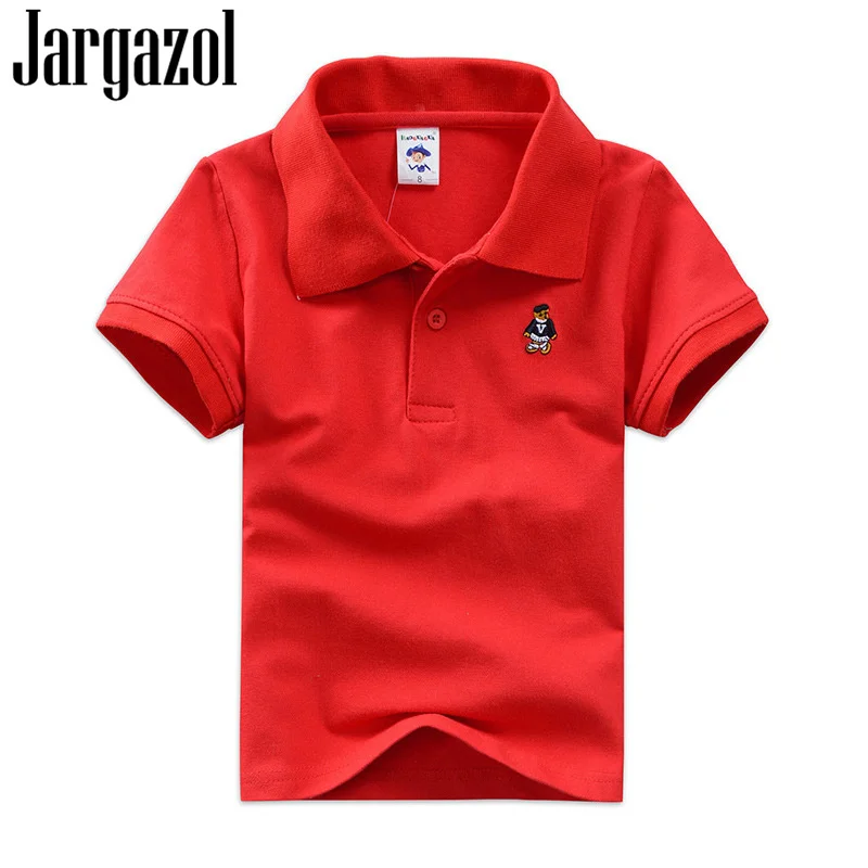 

Jargazol Toddler Kids Camisa Polo Summer Short Sleeve Tops Baby Boy Polo Shirt Cartoon Embroidery Girls Costume Children Outfits