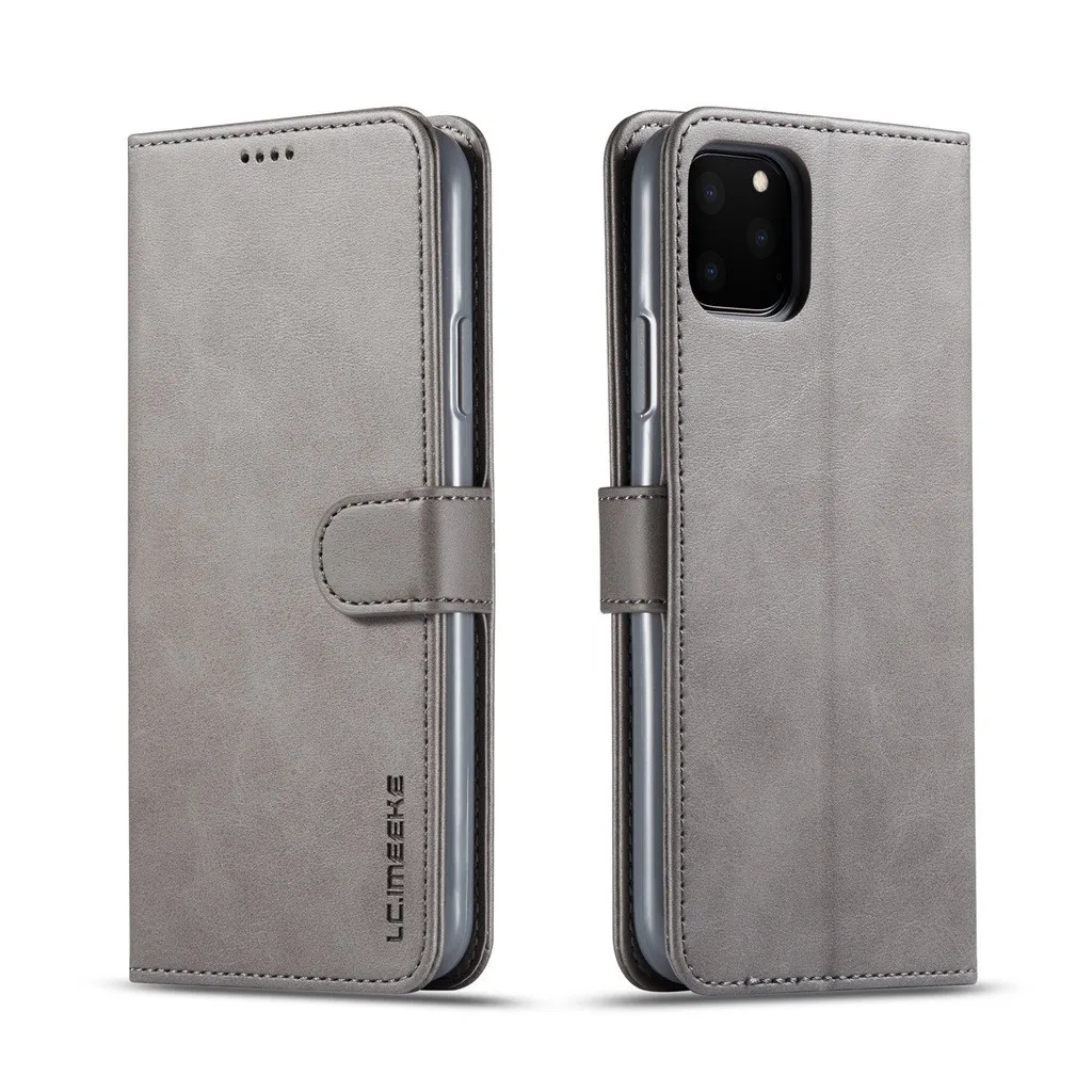 Wallet Case Leather Magnet Flip Cover Case With Card Slot Stand Leather phone Case For iPhone 11 Pro Anti-scratch Phone Case