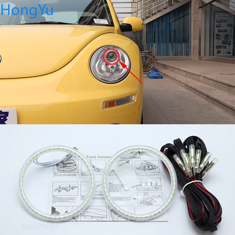

Дневные ходовые светильник ни DRL белого цвета 2006 SMD 2007 для Volkswagen VW Beetle 2008 2009 2010 3528 комплект светодиодов «глаза ангела»
