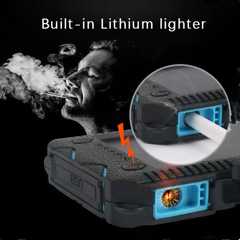  Xiaomi caliente 30000mAh banco de energía Solar impermeable a prueba de polvo doble salida USB lint