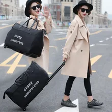 Универсальная сумка-тележка, водонепроницаемая Сумочка с печатными рисунками, чемодан большой емкости, дорожная сумка для багажа