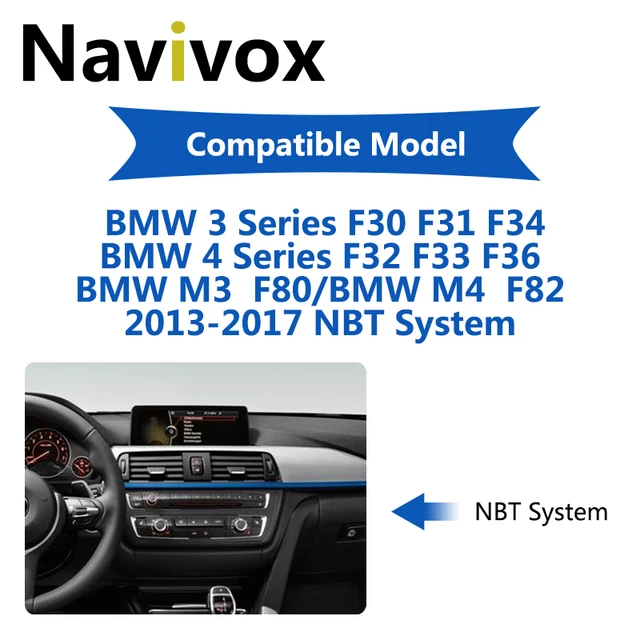 Navivox راديو السيارة 10.25 بوصة ، Android 10.0 ، نظام تحديد المواقع العالمي للملاحة ، DVD ، NBT ، مشغل الوسائط المتعددة ، لسيارات BMW Series 3/4 F30/31/34/32/33/36-2