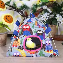 キャンバス鳥の巣のオウムロッジカラフルなヒョウ迷彩小型ペットテント汎用 Hangable ハウスケージとクッションペット用品(China)