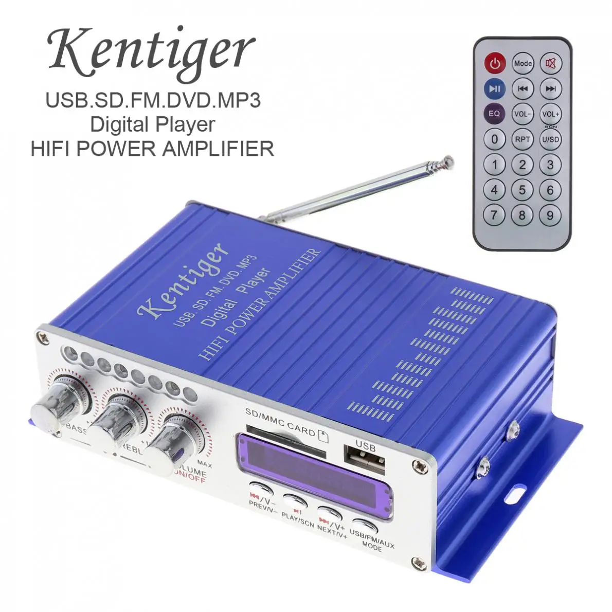Car Stereo Amplifier Hi-Fi HY502 USB MP3 DVD CD FM SD Digital Motorcycle Auto Car Stereo Player Power Amplifier Audio Music Player Sound Music