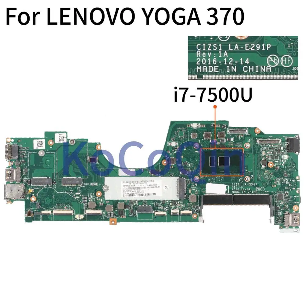 For LENOVO YOGA 370 SR2ZV I7-7500U Notebook Mainboard CIZS1 LA-E291P Laptop Motherboard | Компьютеры и офис