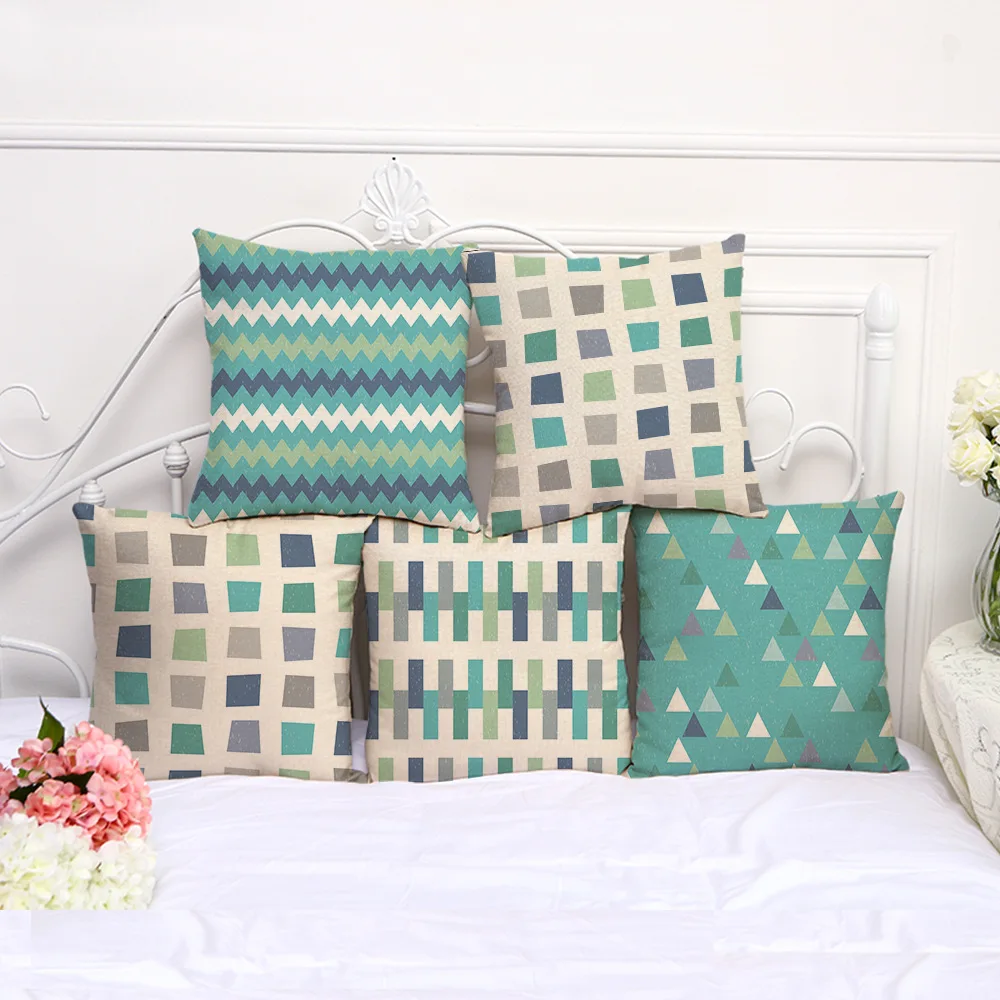 cushion cover 45*45 Geometric pattern sofa cushions office Pillow cases Polyester pillowcase home decor pillow covers kd-0095 | Дом и сад