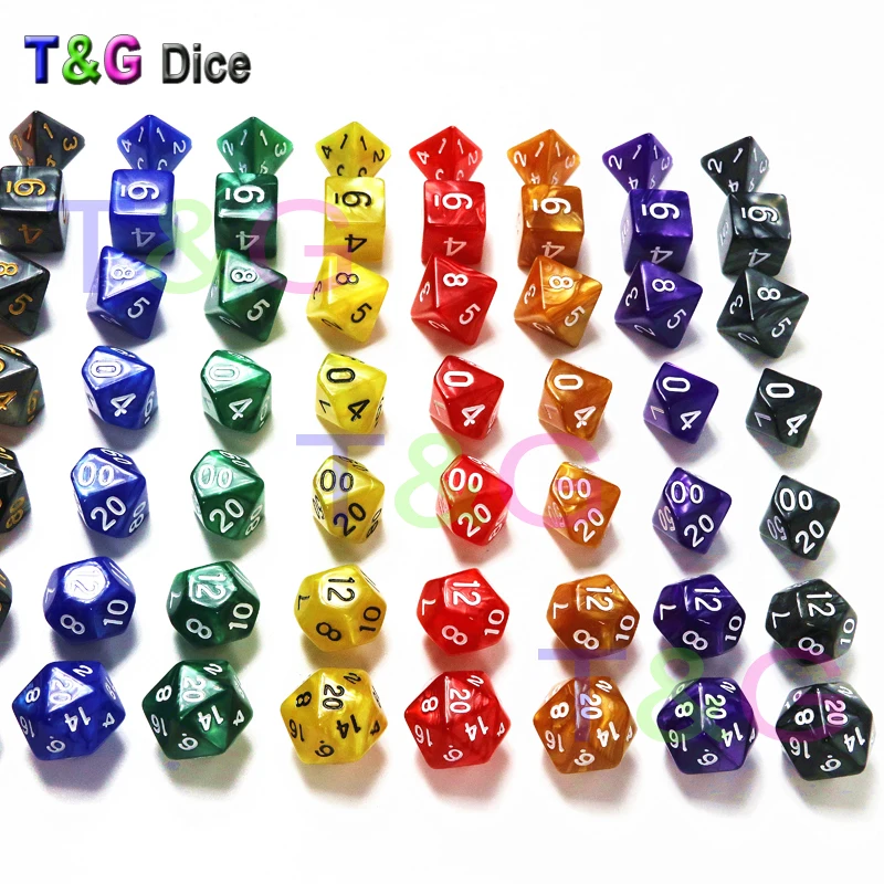 7Pcs/Set Resin Polyhedral TRPG Games For DND Game Opaque D4 D20 Multi Sides Dice Pop for board Gaming dice toy|board game|games gamesboard games toys
