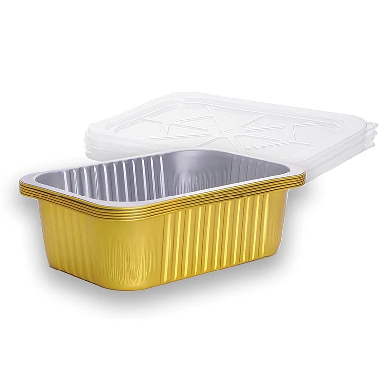 Takeaway Aluminium Food Meal Storage Foil Containers Lids Disposable Oven Baking 
