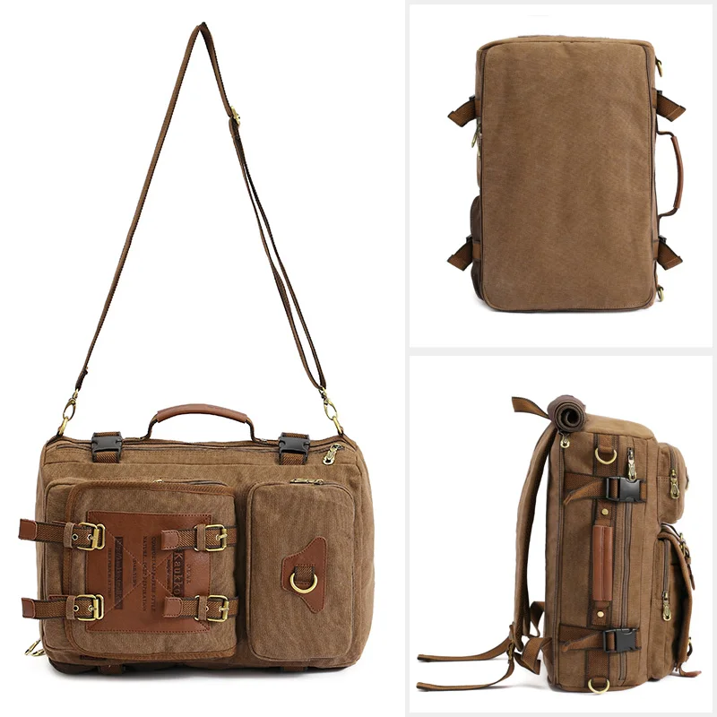 Men Climbing Camping Hiking Hunting Sports Bag vintage canvas laptop backpack Treakking Rucksack Tactial Backpacks 2