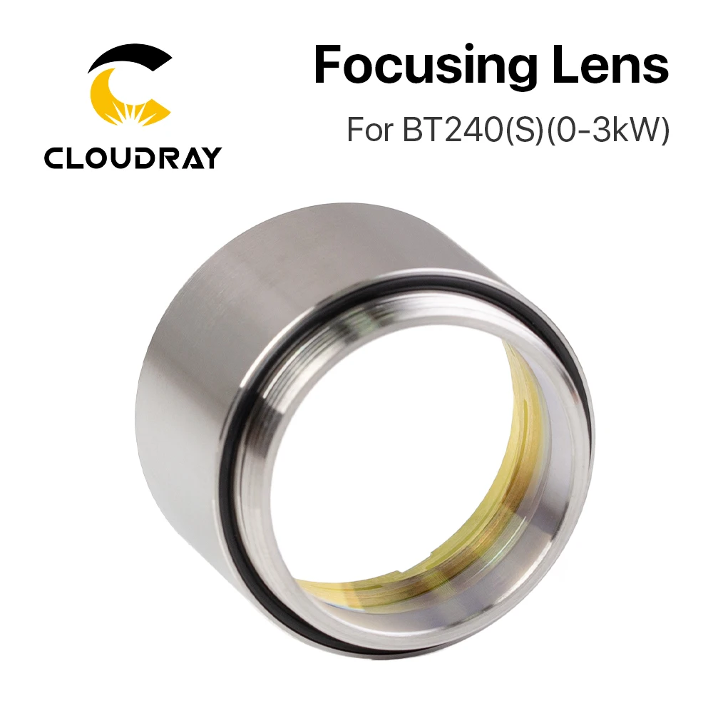 Cloudray BT240S 섬유 레이저 초점 렌즈 D30 F100 F125mm Raytools 레이저 커팅 헤드 용 렌즈 홀더 BT240 BT240S 0-4KW
