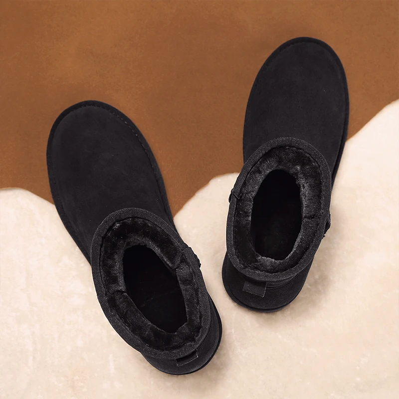Waterproof Ankle Snow Boots Men Women Winter Shoes Plush Fur Snowboots Kar Botu Buty Zimowe Snowshoes Bottines Femme Hiver