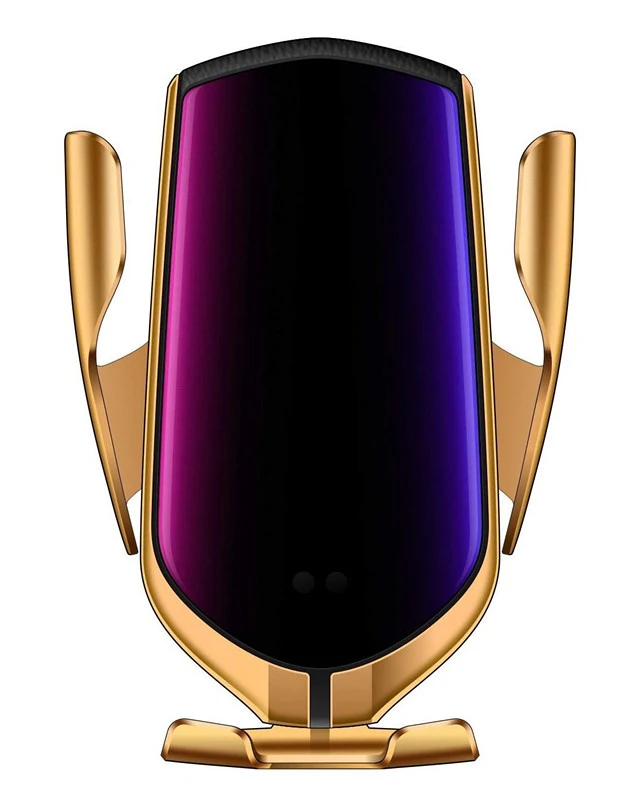 gold Беспроводное Автомобильное зарядное устройство Cargador inal mbrico для iPhone 11 pro xr 7 samsung s10 plus a70 автомобильное Qi зарядное устройство держатель cargador inalambrico - Цвет: gold
