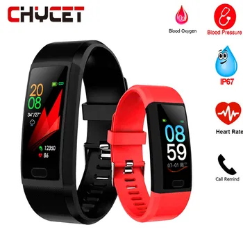 

T12 Smart Bracelet 1.14 inch Heart Rate Blood Pressure Monitoring Sports Pedometer Smart Information Remind Remote Control Photo