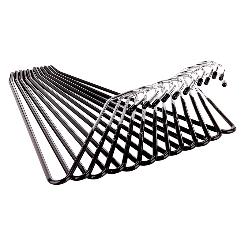 

Hot New Set Of 12 Trouser Hangers Open Ended Pants Easy Slide Wardrobe Organisers
