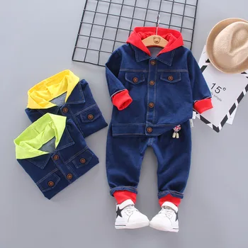 

2020Children Boys Clothes Sets for Girl Baby Suit High Quality Cartoon Spring Autumn Coat+ T shirt +Pants Set Kids Clothing Set