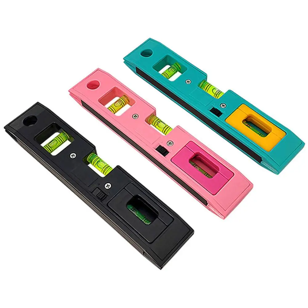 

High Precision Ruler Spirit Level Bubble horizontal and Vertical Magnet ABS Shell With 2 Bubble Level Measuring Instrument Tools