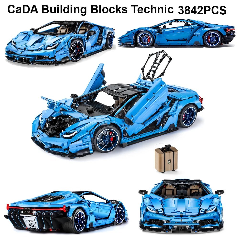 

CaDA C61041 1:8 3842PCS MOC Master Technic Building Blocks AWD Super Racing Car Model Bricks Toys for Children Educational Toy