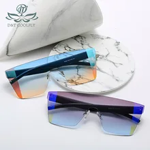 D& T новые модные солнцезащитные очки для мужчин и женщин, трендовые разноцветные солнцезащитные очки без оправы, Классические брендовые дизайнерские солнцезащитные очки UV400