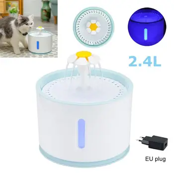 

2.4L Automatic Pet Cat Water Fountain With LED Electric USB Dog Cat Pet Mute Drinker Feeder Bowl Pet Drinking Fountain Dispenser